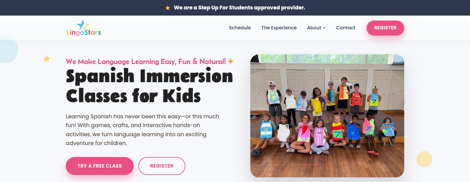 LingoStars homepage